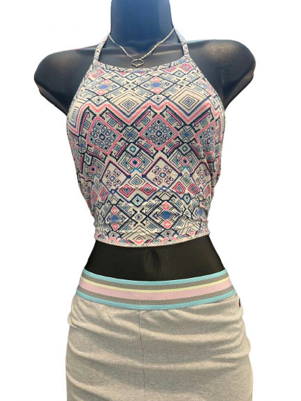 AEROPOSTALE Blouses White/Blue/Pink Cotton - Image 1