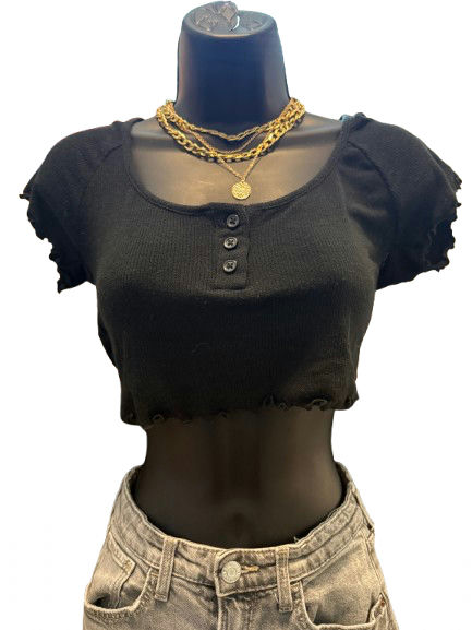 FOREVER 21 Blouses Black Polyester - Image 1