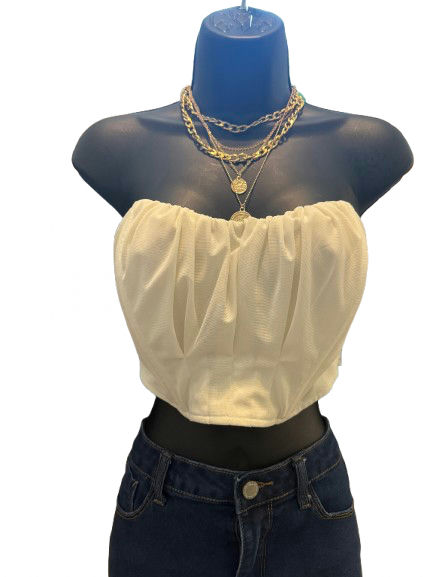 FASHION NOVA Blouses White Polyester - Image 1