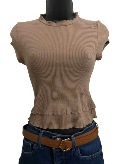 ALTAR’D STATE Blouses Brown 95%Cotton 5% Spandex - Image 1