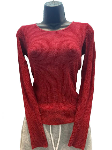 TIMING Long Sleeve Red Rayon - Image 1