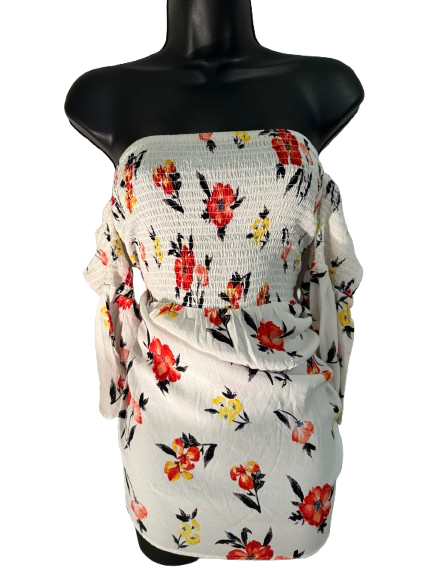 FOREVER 21 Mini Multi, White, Red, Yellow Rayon - Image 1