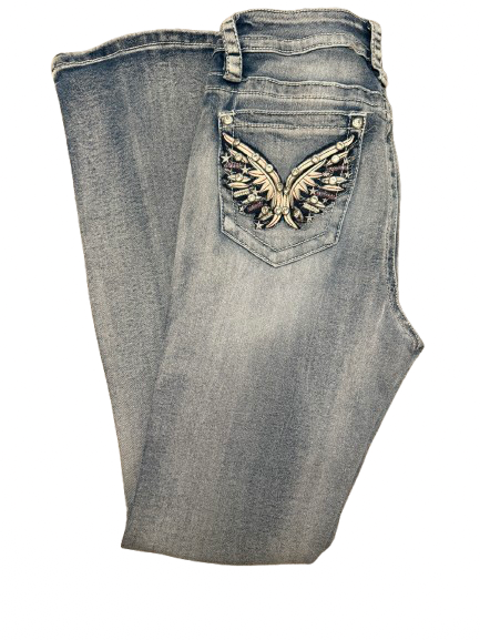SEXY FABULOUS Flare & Boot Cut Blue Cotton, Polyester, Spandex - Image 1