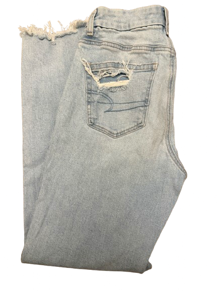 AMERICAN EAGLE Straight & Boyfriend Blue Spandex - Image 1