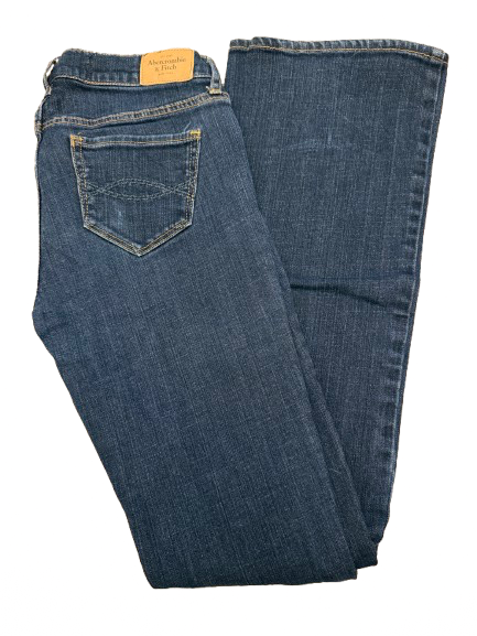 ABERCROMBIE AND FITCH Flare & Boot Cut Blue Spandex, Cotton - Image 1