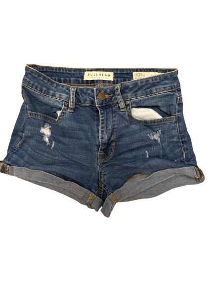 BULLHEAD Shorts Navy Cotton, Polyester, Rayon, Spandex - Image 1