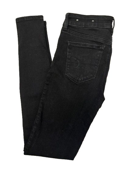 AMERICAN EAGLE Skinny & Jeggings Black Cotton, Polyester - Image 1