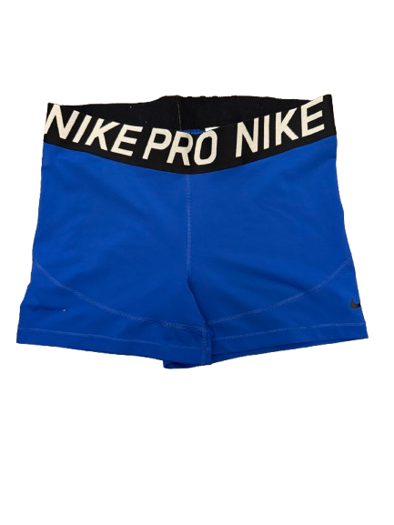 NIKE Shorts Blue Polyester, Spandex - Image 1