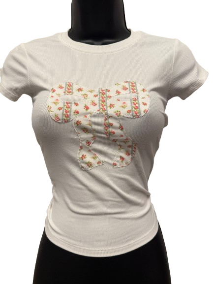 JUST PETTY Blouses White Polyester, Spandex - Image 1