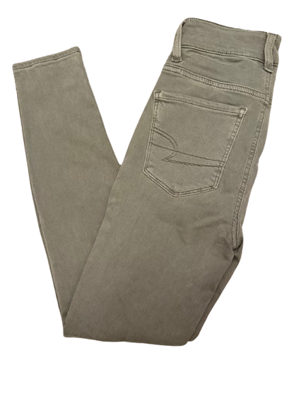 AMERICAN EAGLE Skinny & Jeggings Green Cotton, Polyester - Image 1