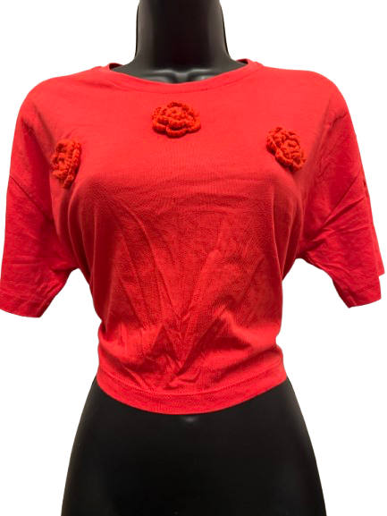 ZARA Blouses Red Cotton - Image 1