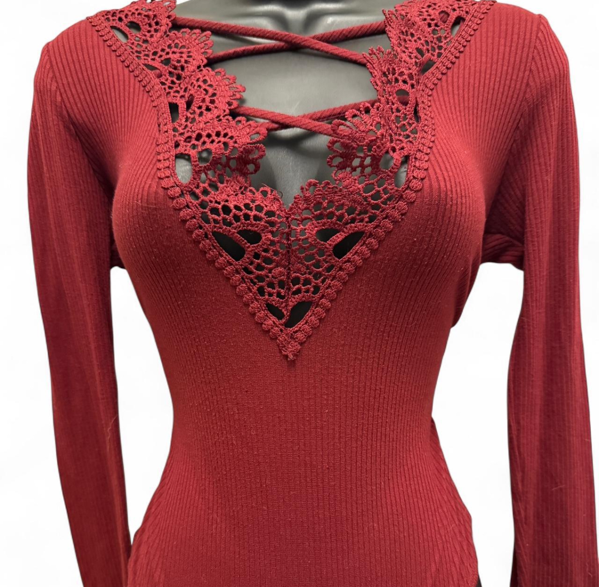 CHARLOTTE RUSSE Blouses Red Polyester, Spandex - Image 1