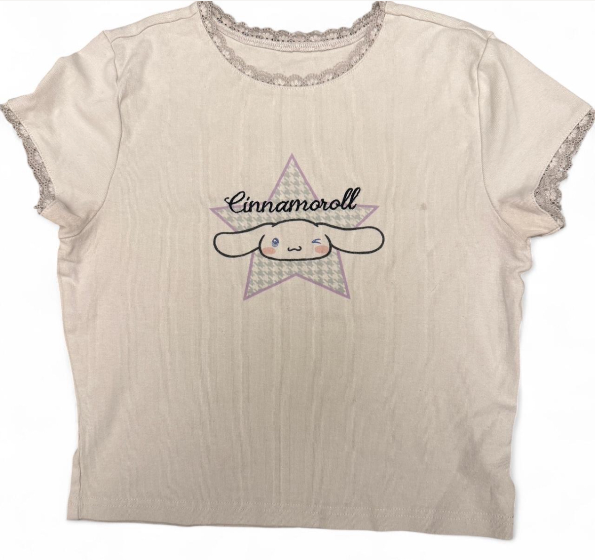 UNBRANDED Tops White Cotton, Spandex - Image 1